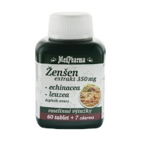 MEDPHARMA Ženšen 350 mg + echinacea + leuzea recenzia